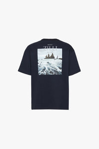 T-shirt à col rond - Bleu