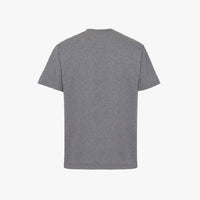 T-shirt à maille chinée et broderie - Gris