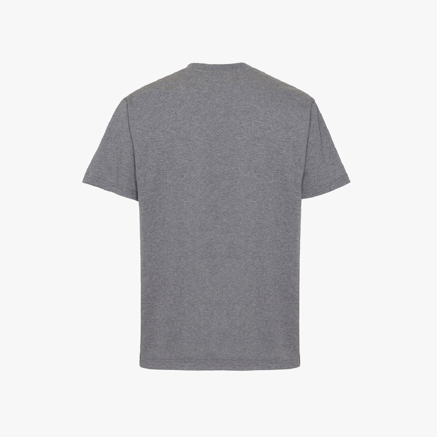 T-shirt à maille chinée et broderie - Gris
