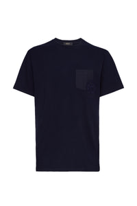 T-shirt à col rond et manches courtes - Dark Navy