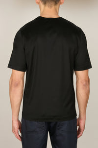T-shirt à col rond et manches courtes - Black