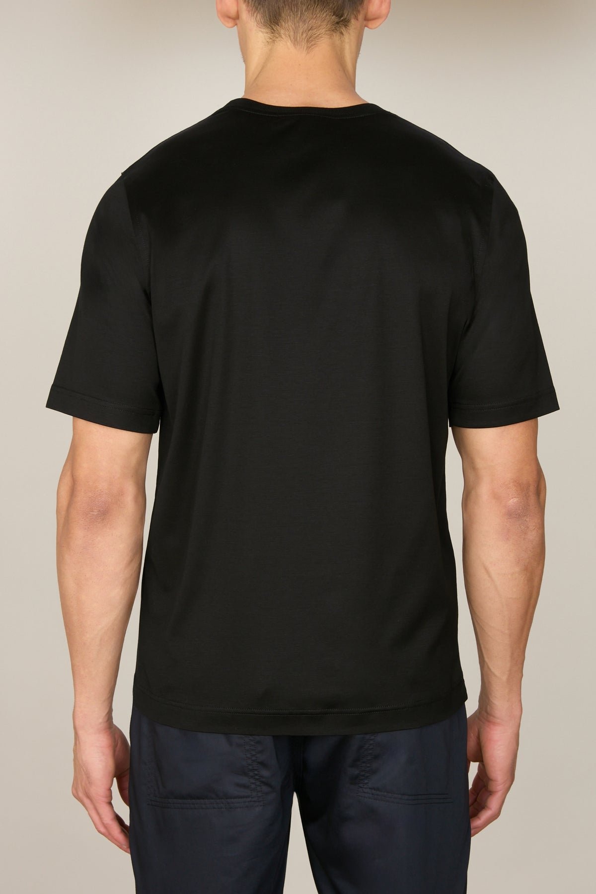 T-shirt à col rond et manches courtes - Black