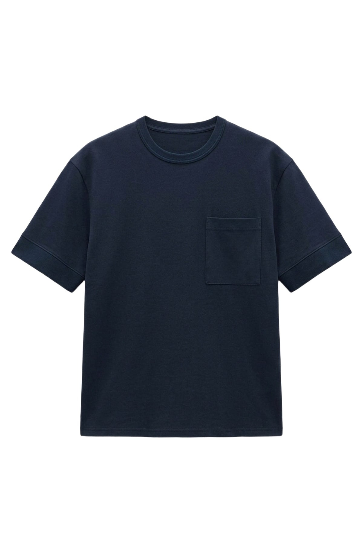 T-shirt à col rond et manches courtes - Blue Navy
