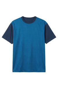 T-shirt à col rond et manches courtes - Blue Navy