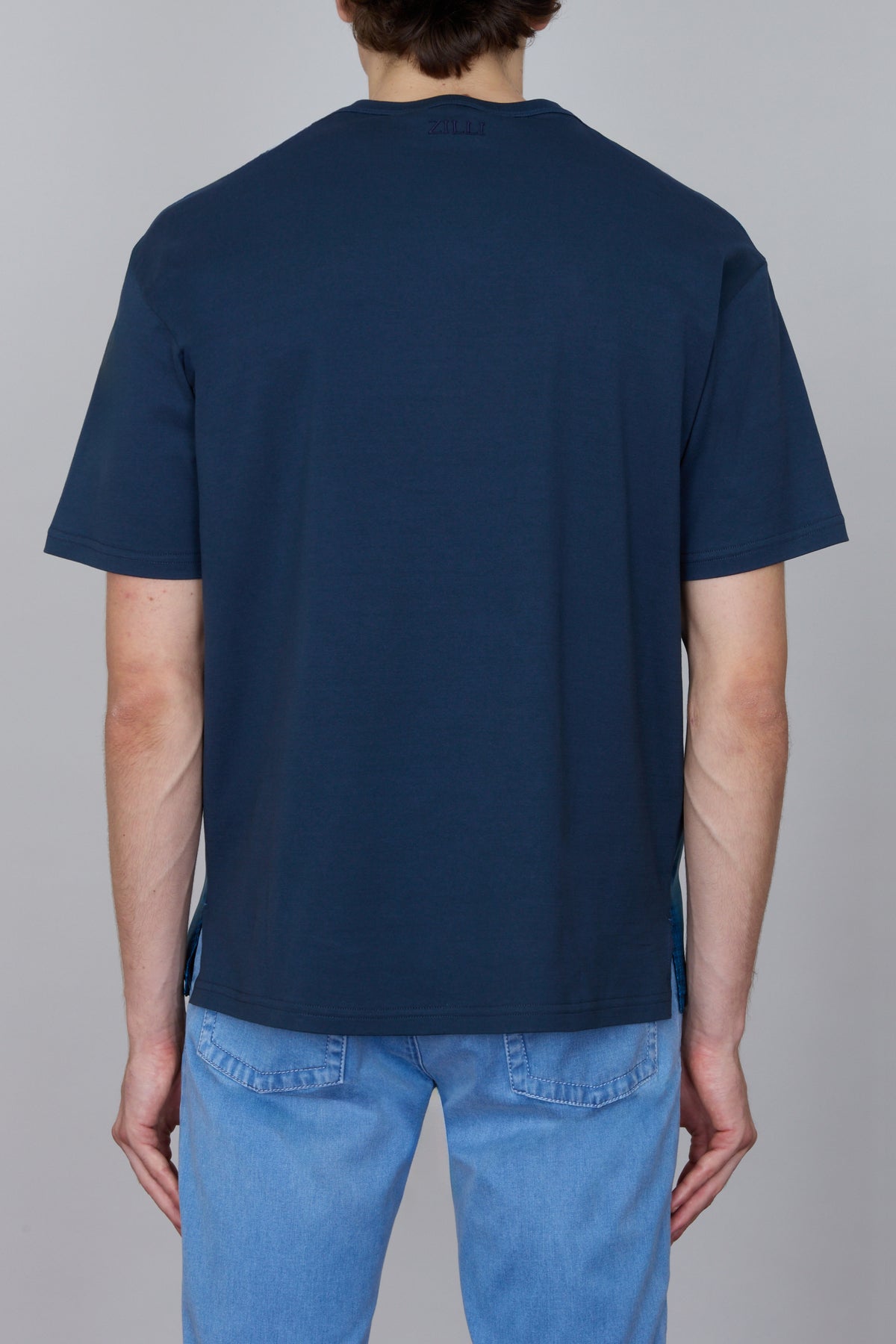 T-shirt à col rond et manches courtes - Blue Navy