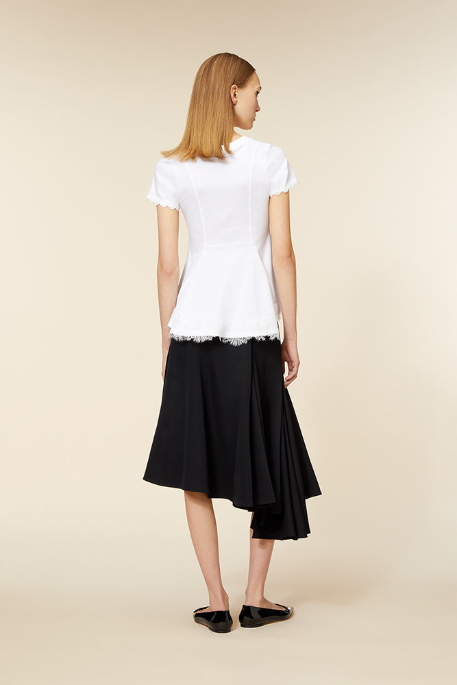 White / GODET T-SHIRT