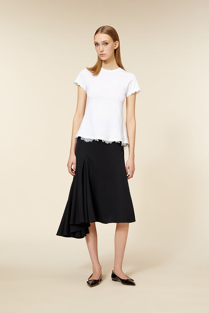 White / GODET T-SHIRT