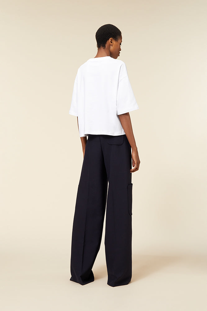 White / EMBROIDERY BOXY T-SHIRT