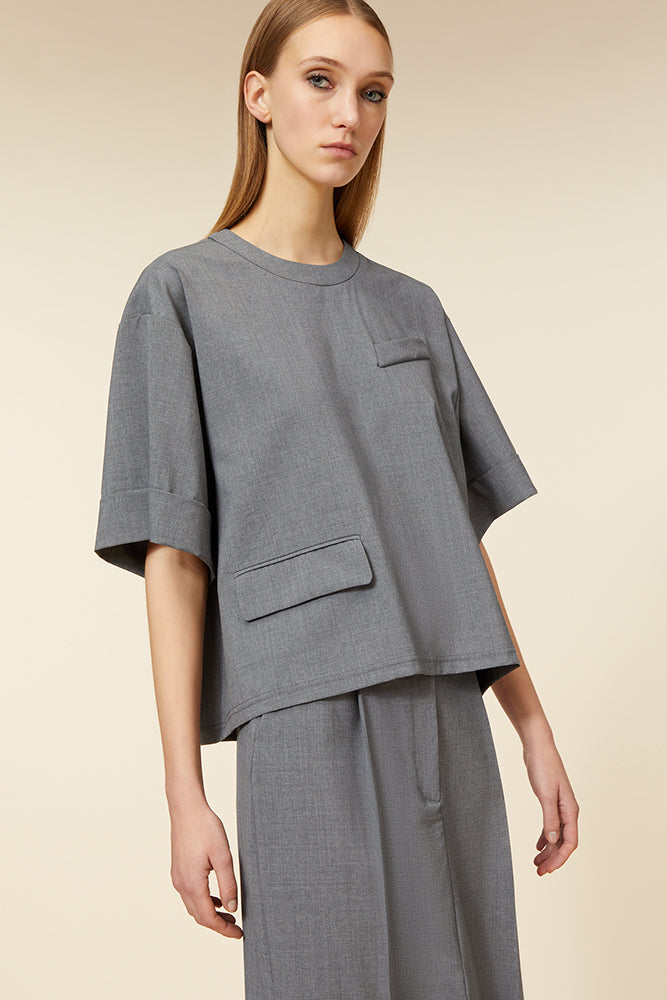 Grey / SUITING BOXY T-SHIRT