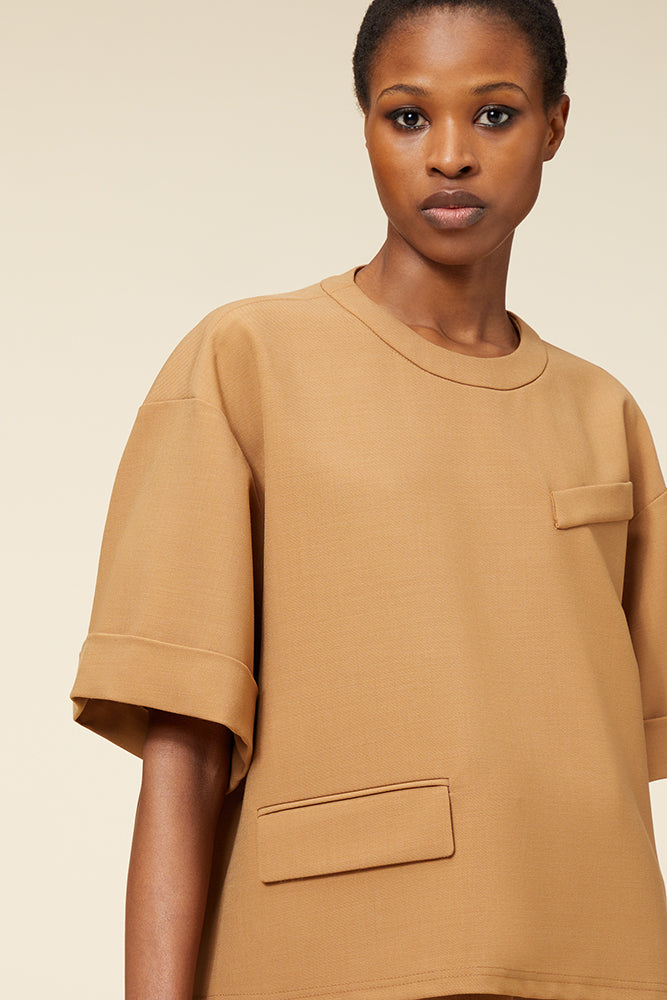 Brown / SUITING BOXY T-SHIRT