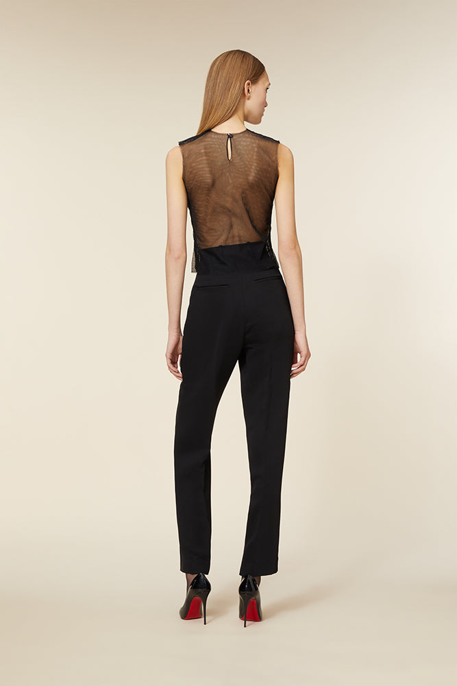 Black / TULLE TANK TOP