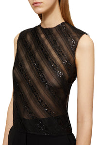Blouse en tulle - Black