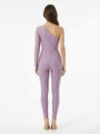 Metallic effect jumpsuit - Candy Violet