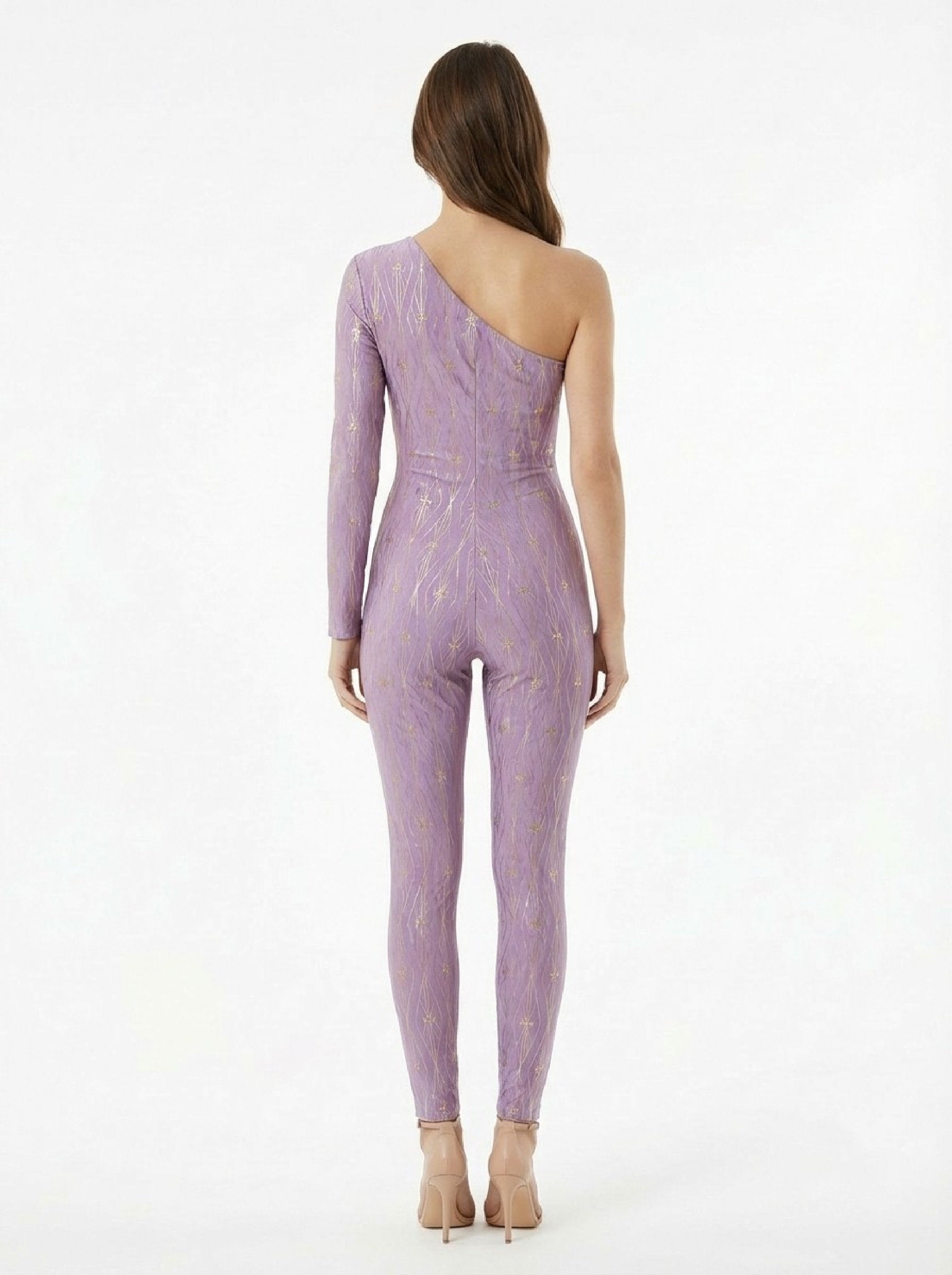 Metallic effect jumpsuit - Candy Violet