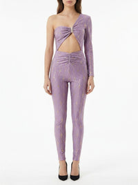 Metallic effect jumpsuit - Candy Violet