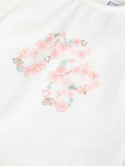 T-shirt Colin Maillard à fleurs - Craie