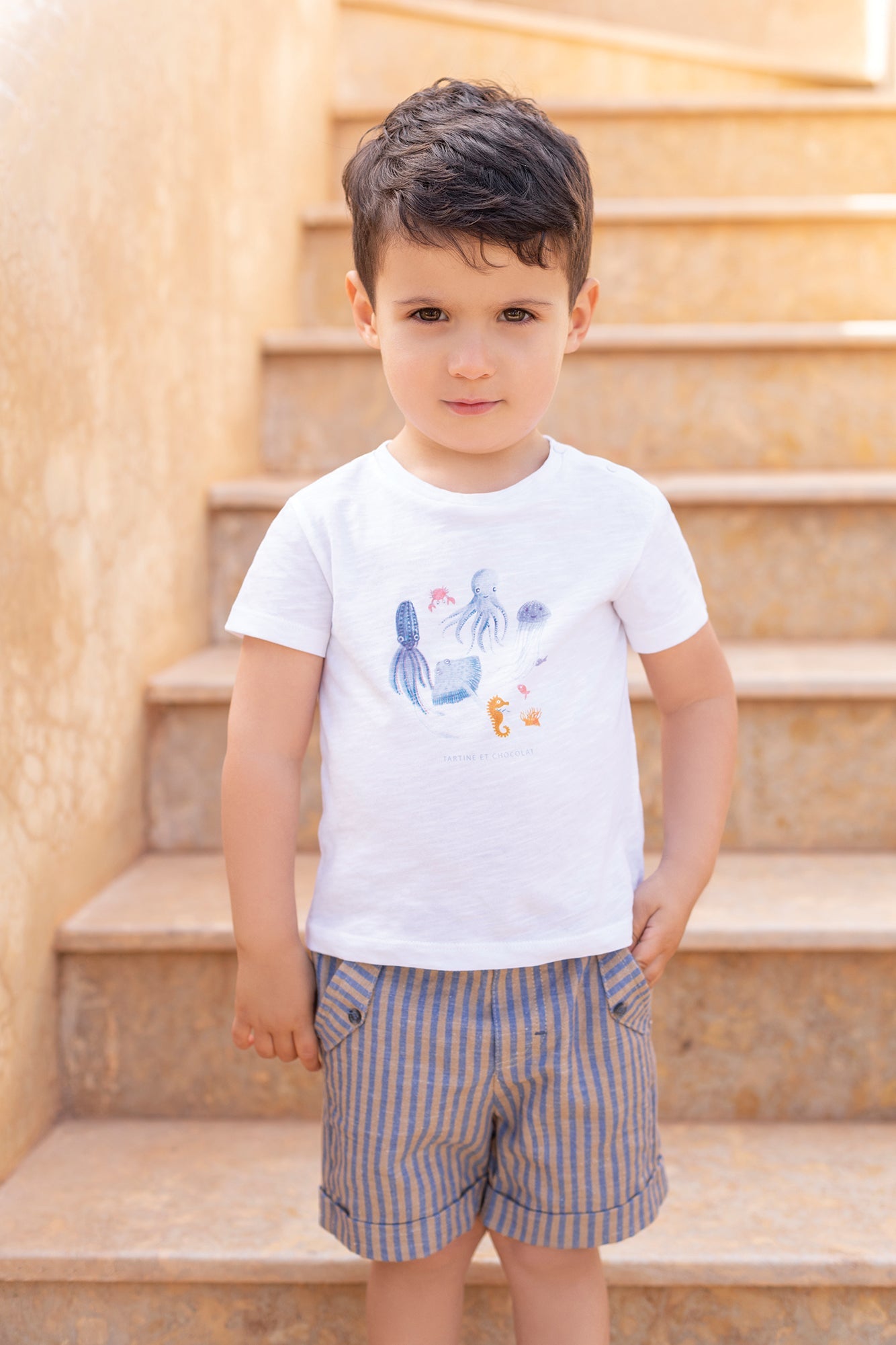 Bleu Marin Baby Cabane Perchee T-shirt