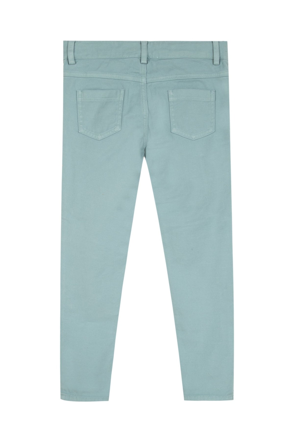 Pantalon uni à poches en coton - Vert d'eau