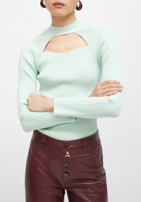 Tulane long-sleeved T-shirt with cut-outs - Mint