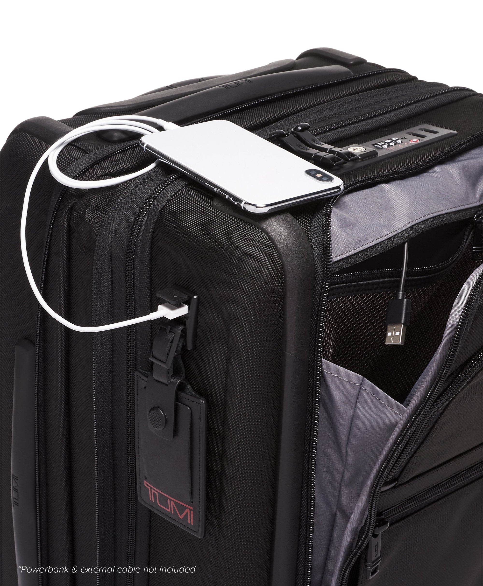 Valise cabine grande 4 roues extensibles Alpha - Black