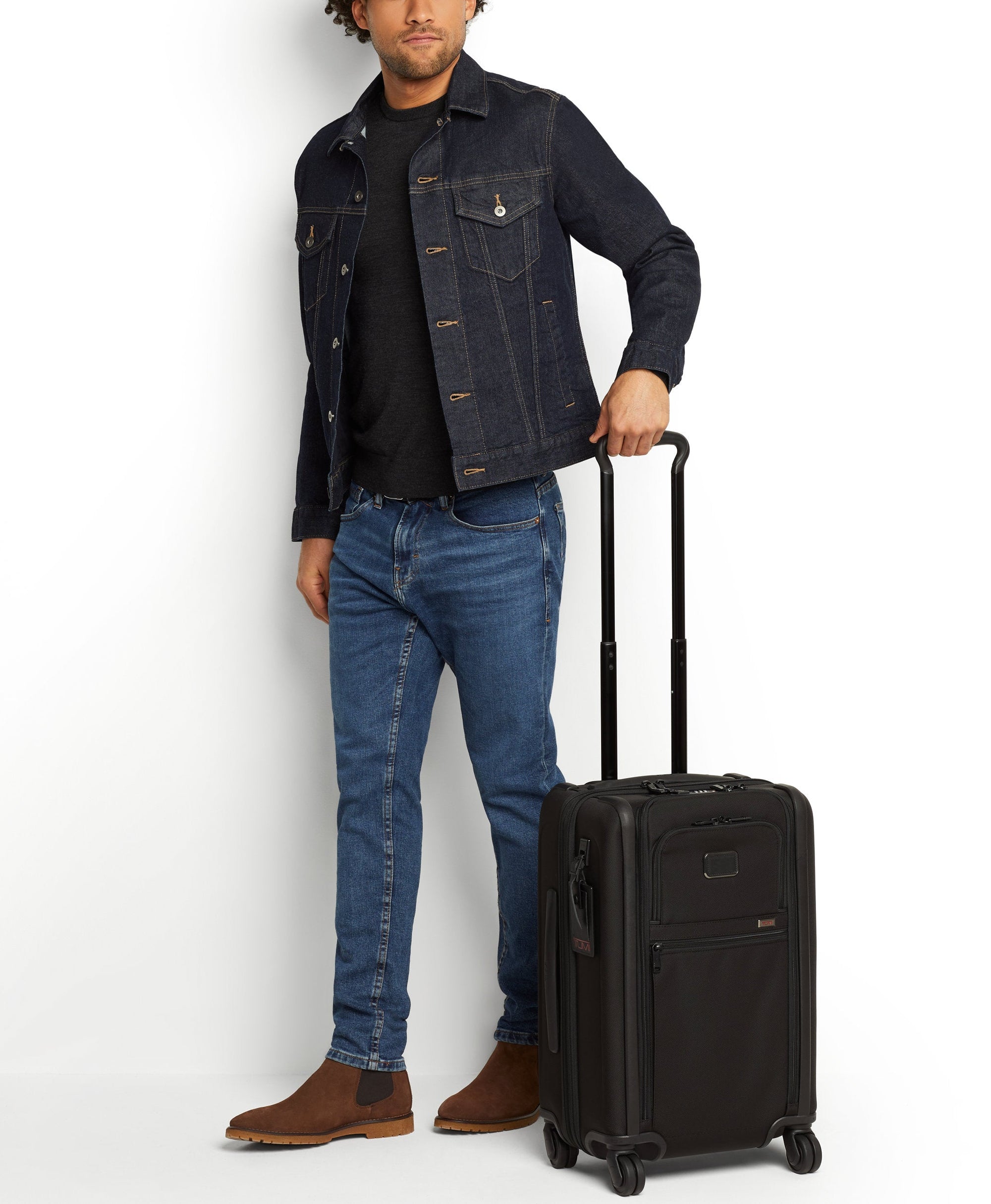 Valise cabine grande 4 roues extensibles Alpha - Black