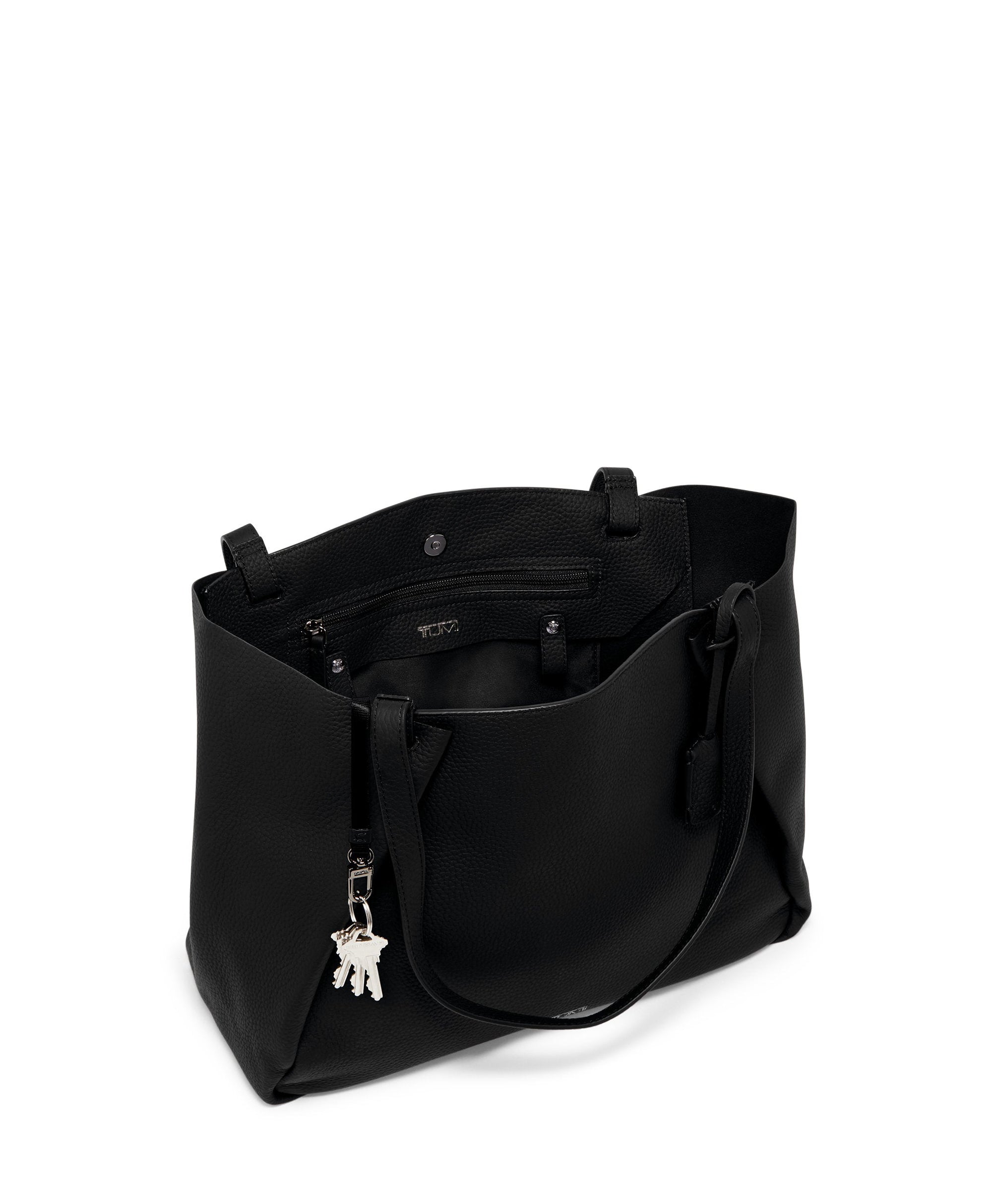 Sac cabas Valorie Georgica en cuir - Black
