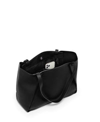 Sac cabas Valorie Georgica en cuir - Black