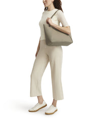 Sac cabas Valorie Georgica en cuir - Taupe