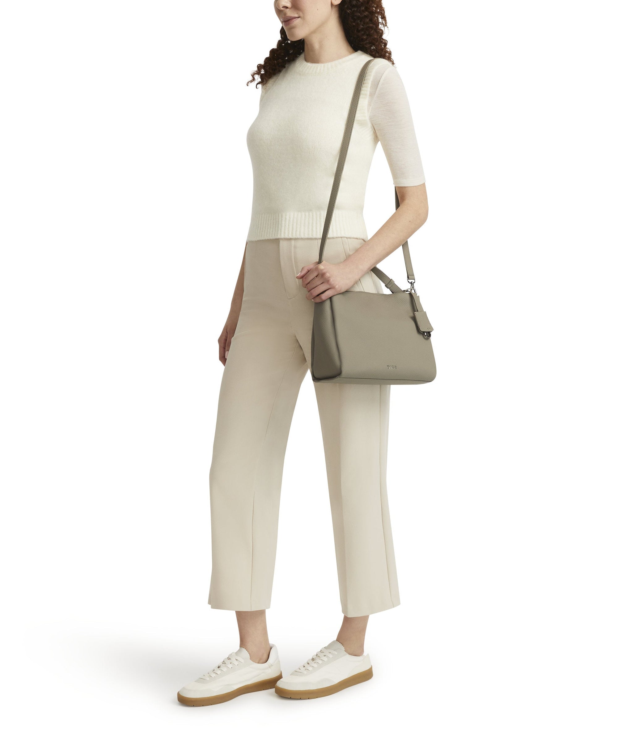 Sac à bandoulière Marylea Georgica en cuir - Taupe