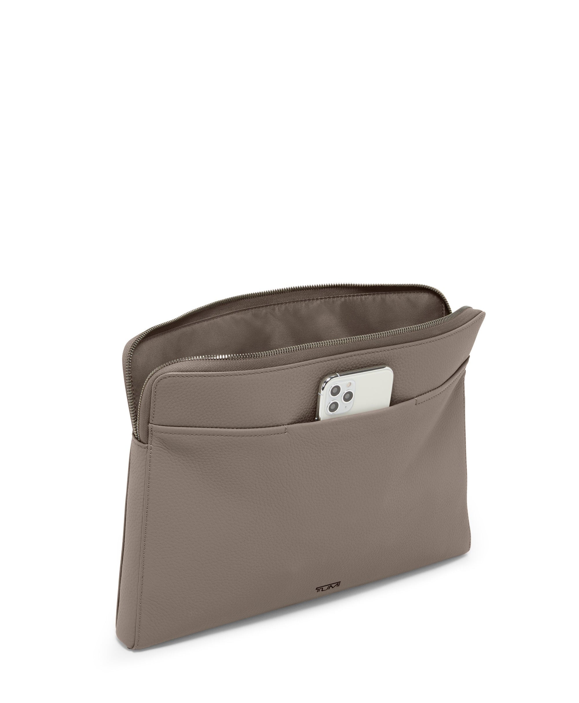 Housse d'ordinateur Milinia Georgica en cuir - Taupe
