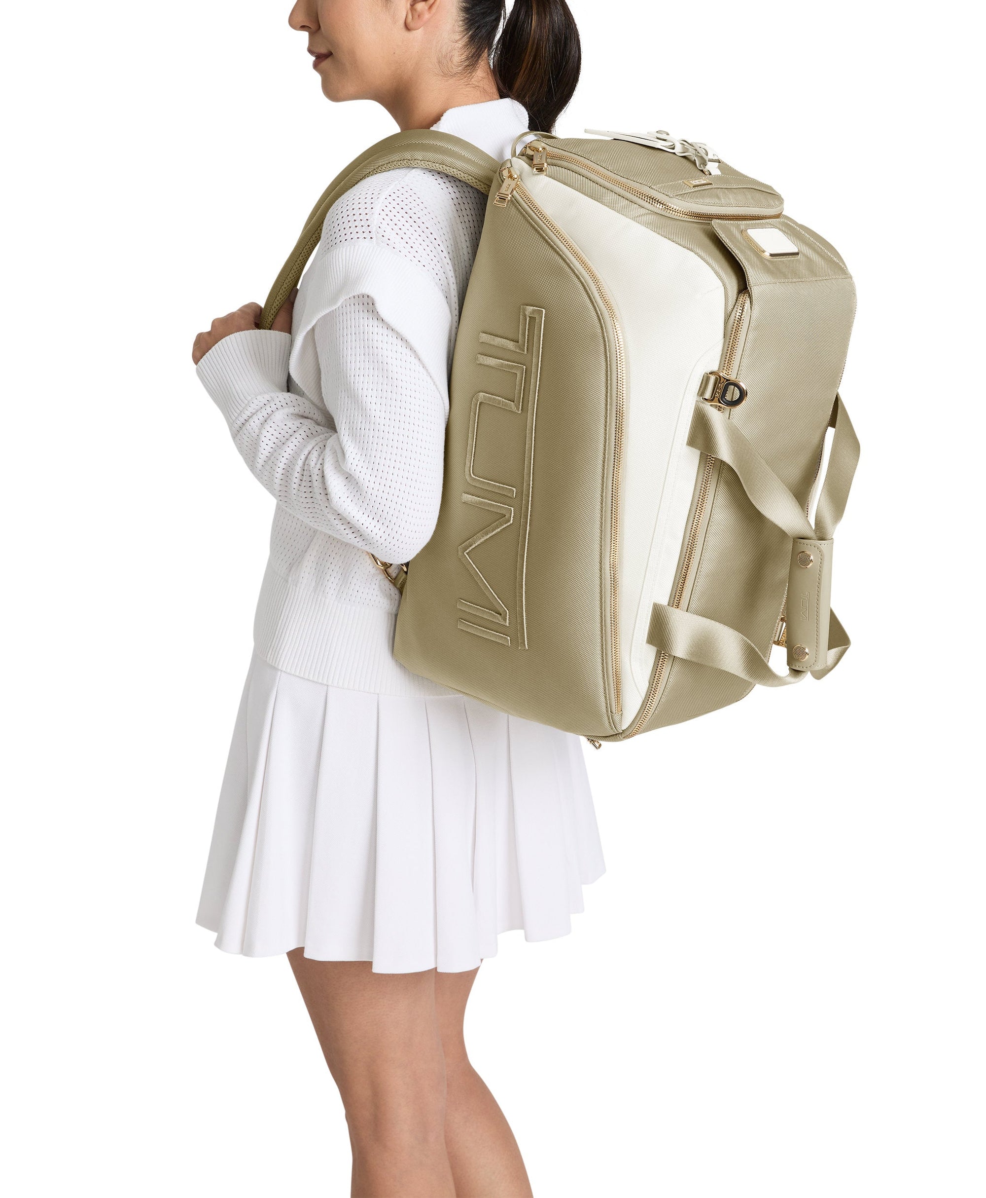 Sac de voyage Golf Alpha - Off-White & Tan