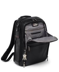 Slim Alpha leather backpack - Black