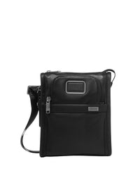 Pocket Alpha leather shoulder bag - Black