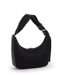 Asra leather mini handbag - Black Ribbed