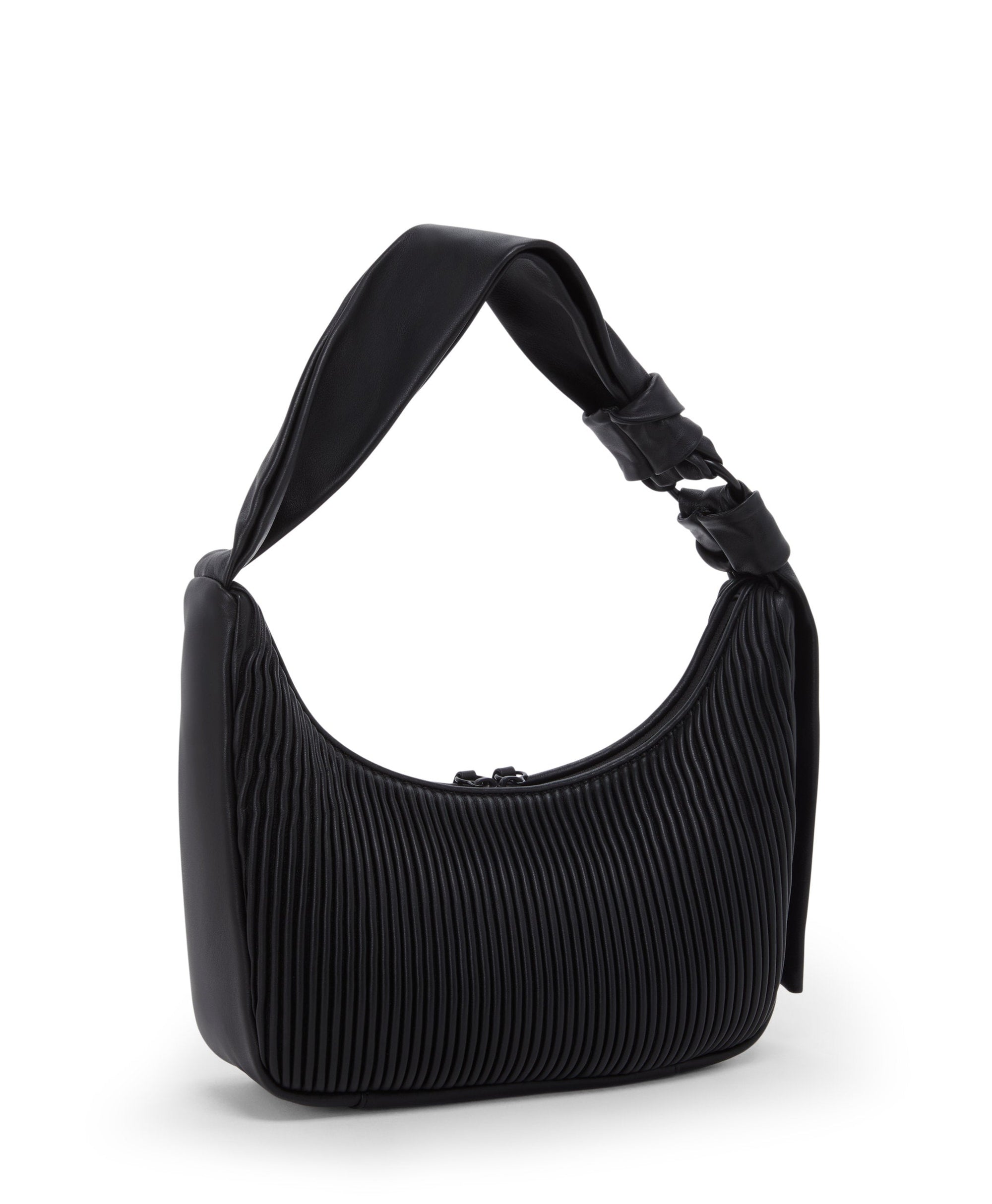 Asra leather mini handbag - Black Ribbed