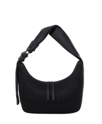 Asra leather mini handbag - Black Ribbed