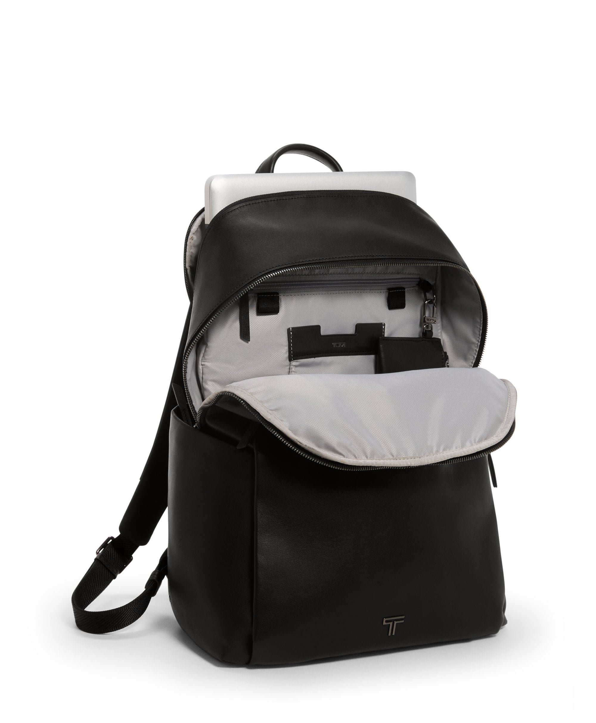 Sac à dos Raina Voyageur en cuir - Black & Gunmetal