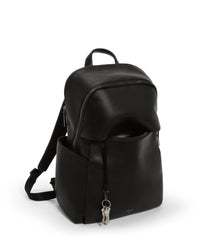 Sac à dos Raina Voyageur en cuir - Black & Gunmetal