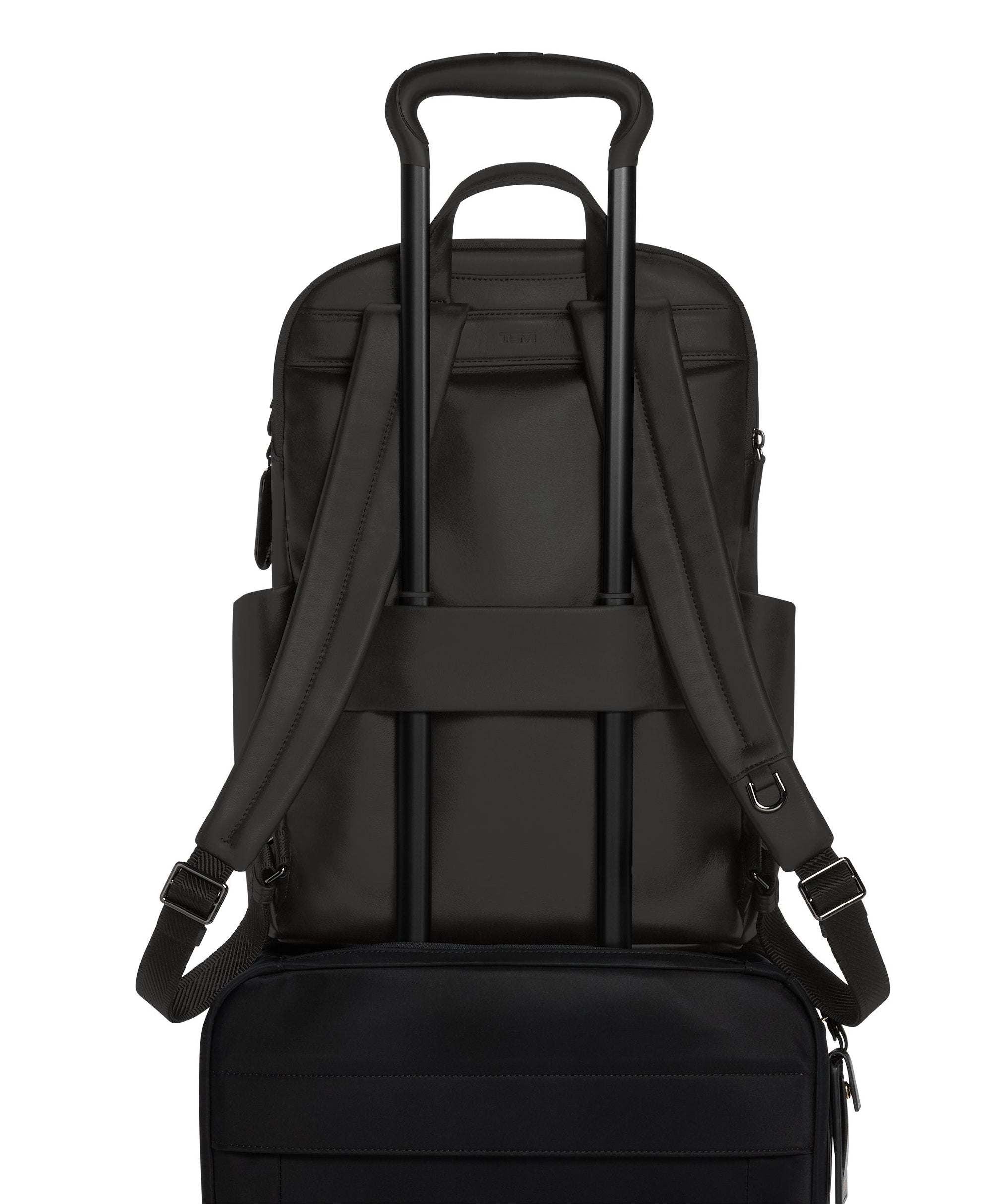 Sac à dos Raina Voyageur en cuir - Black & Gunmetal