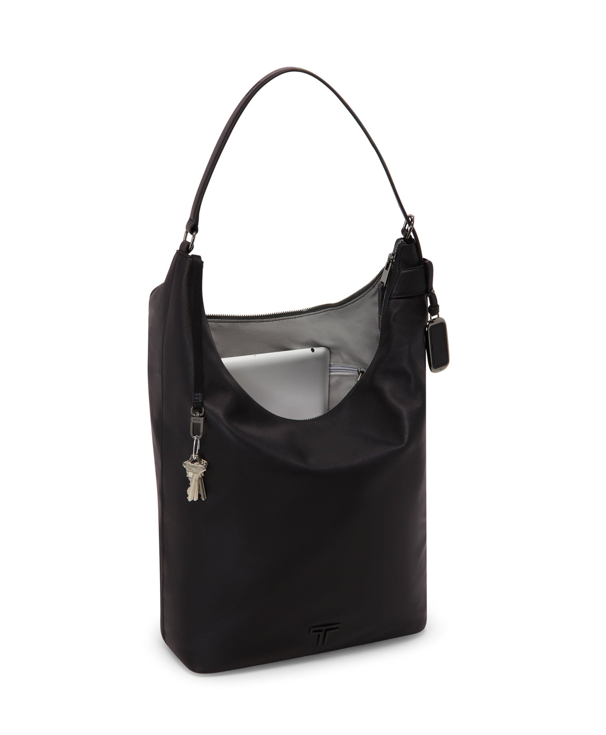 Sac à main Evora Voyageur en cuir - Black