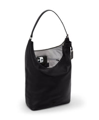 Sac à main Evora Voyageur en cuir - Black