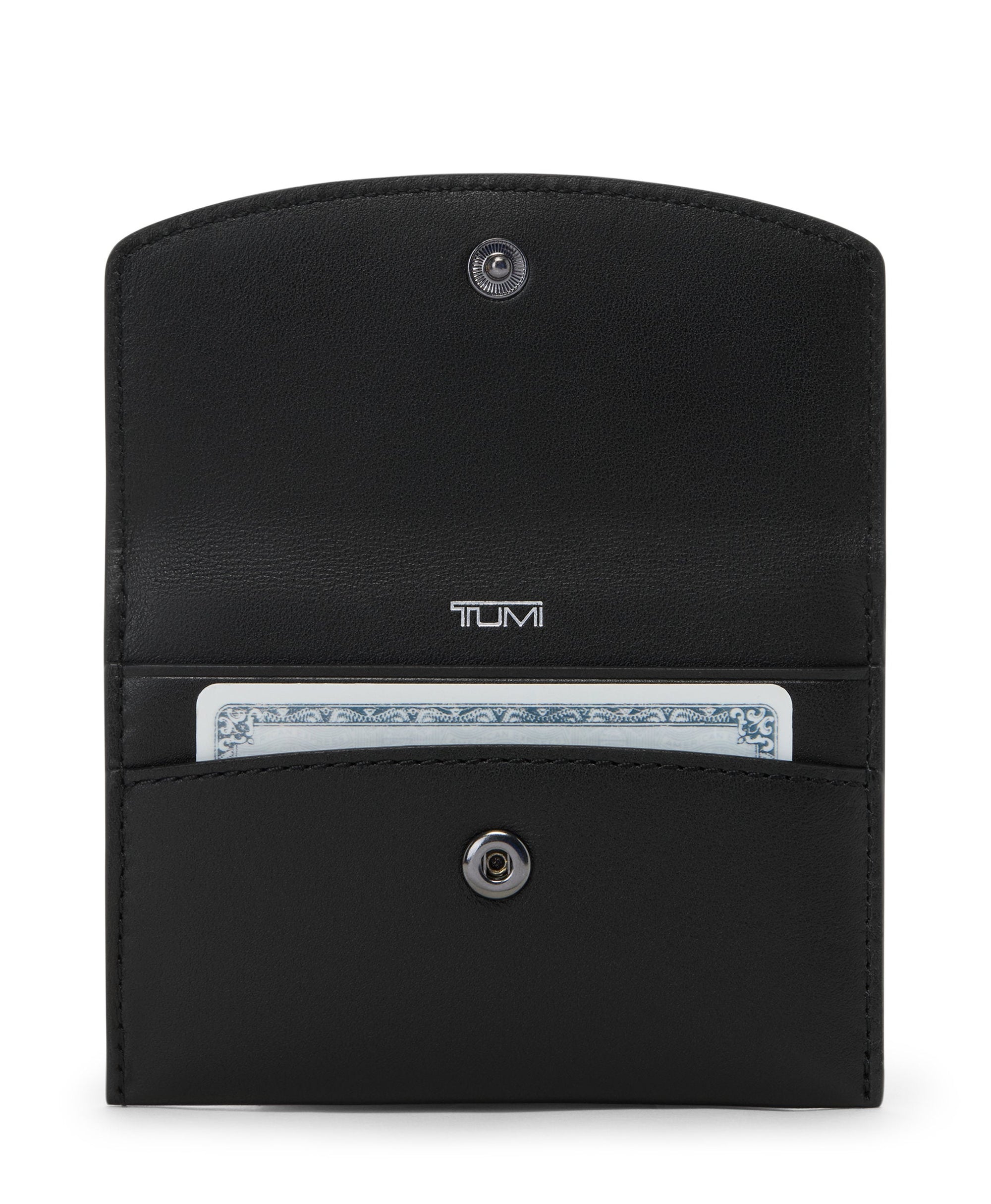 Porte-cartes Belden en cuir - Black & Gunmetal