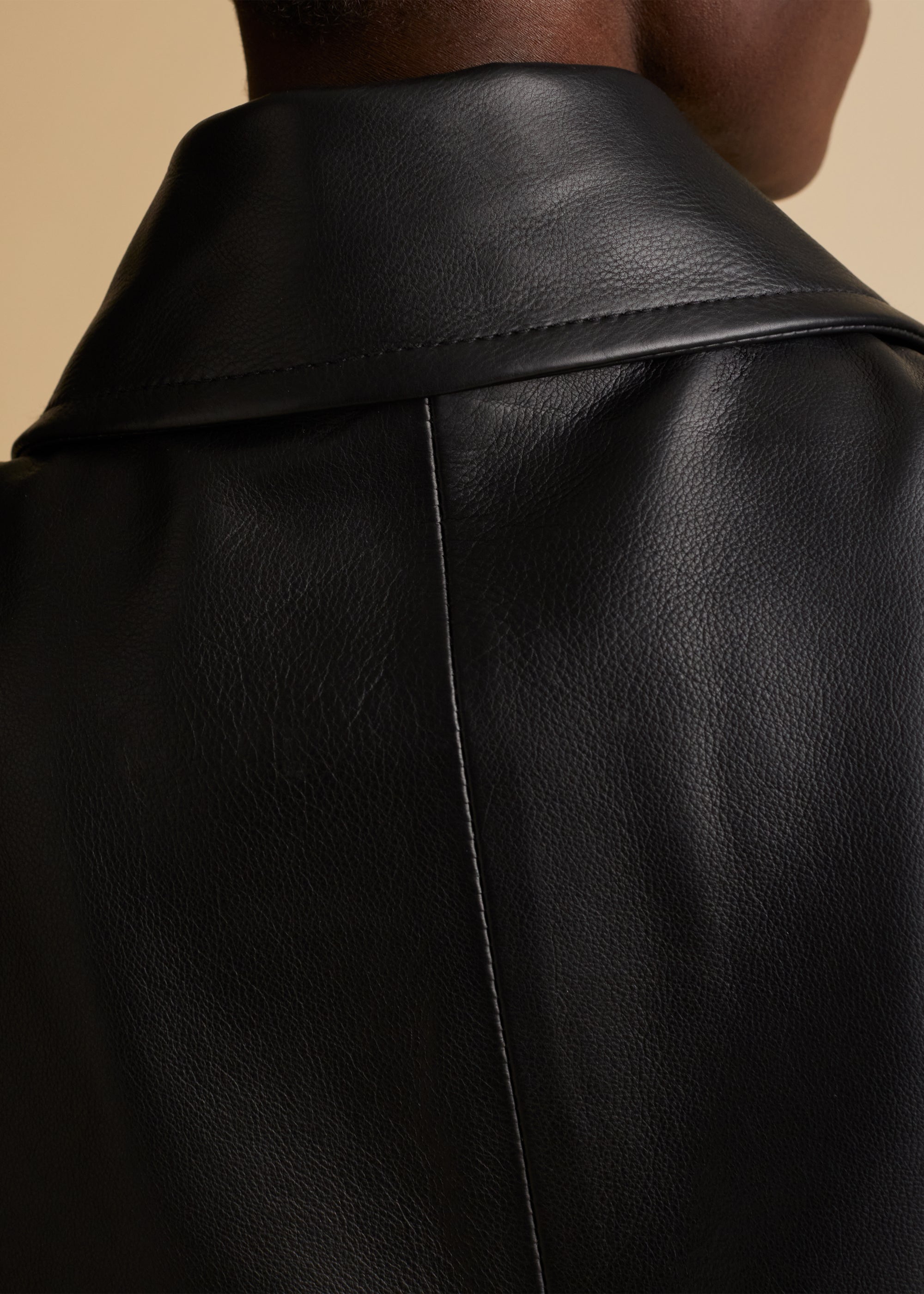 Turley jacket in leather - Black