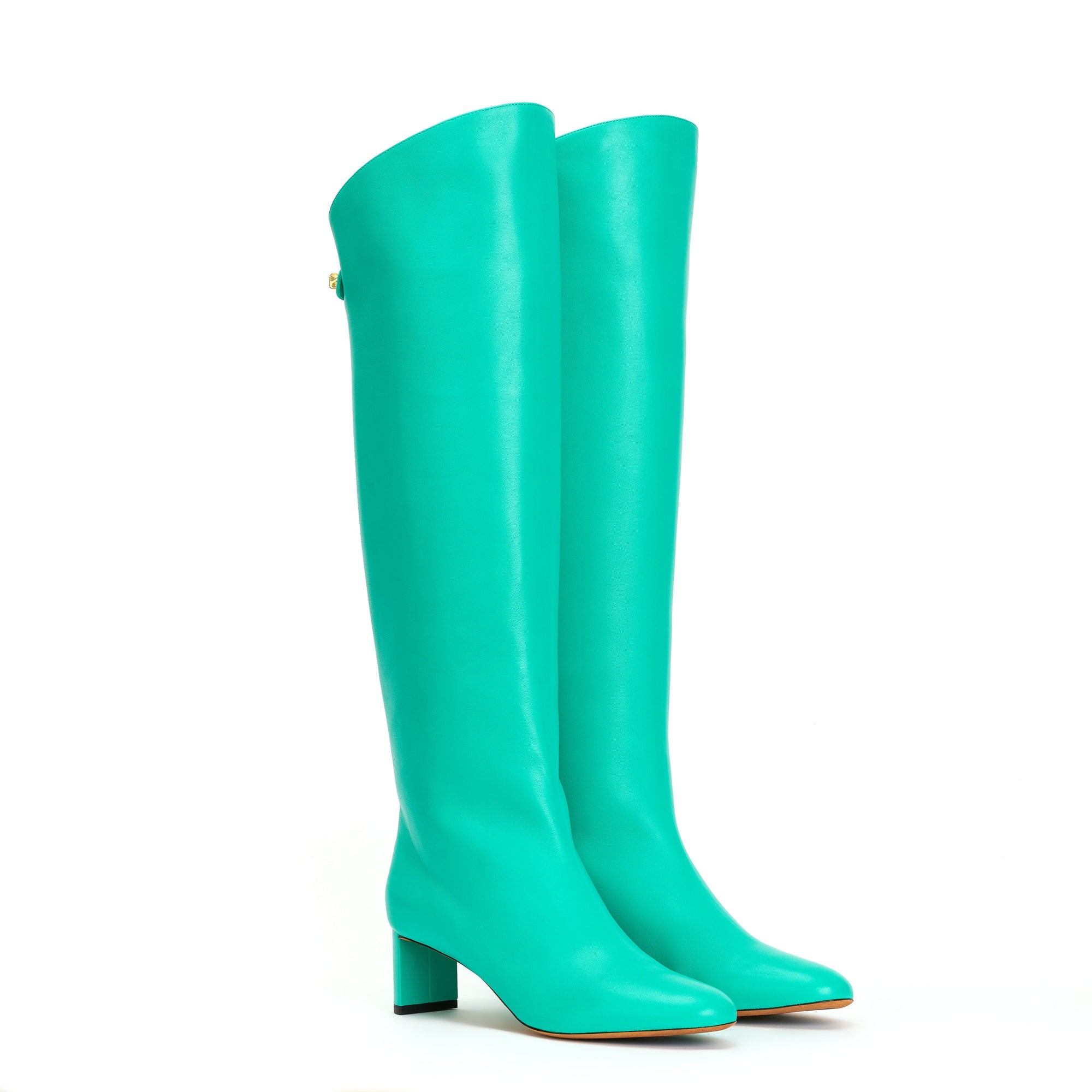 10qty DÉJÀ VU 420€ / Bottes Adry 50 en cuir Nappa - Turquoise