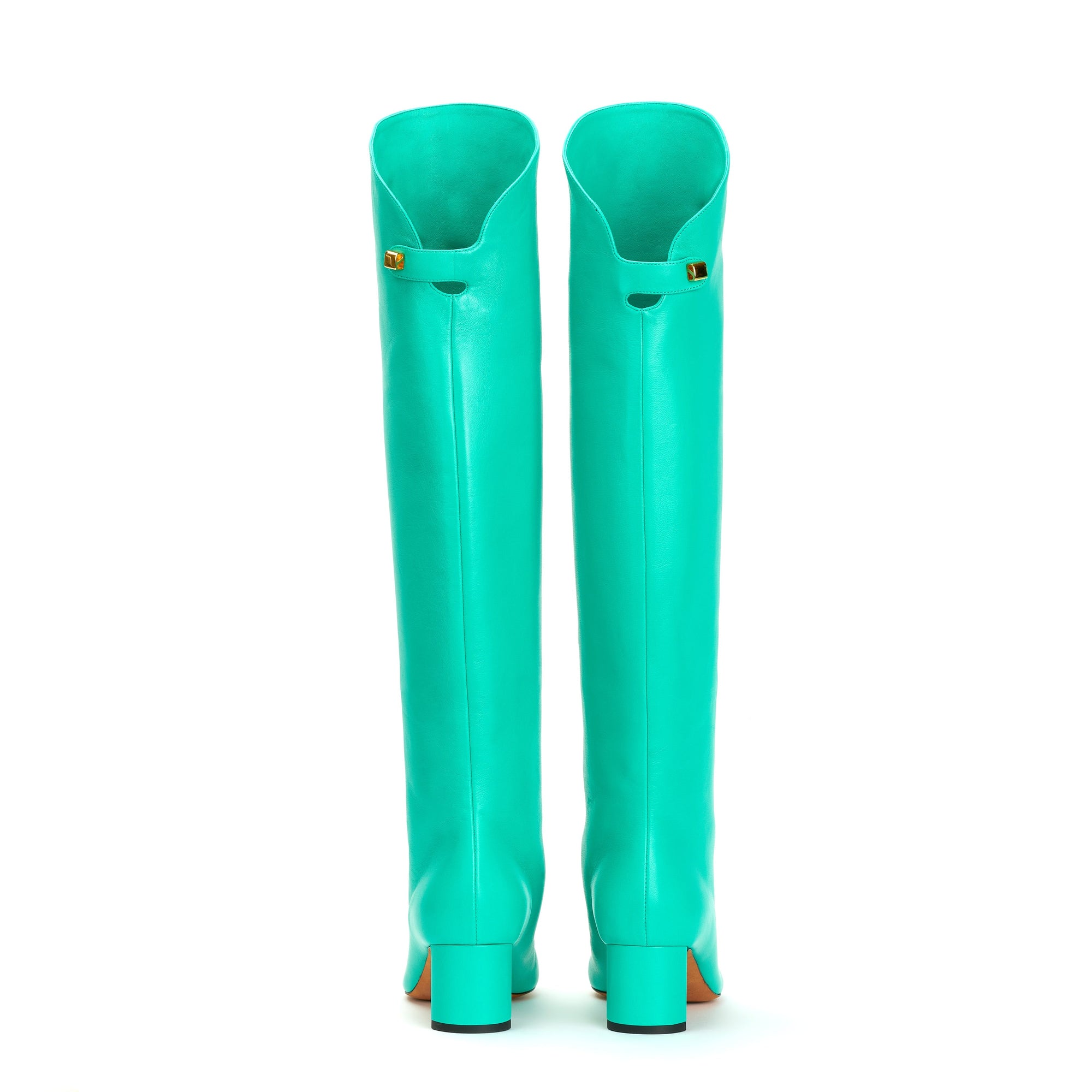 10qty DÉJÀ VU 420€ / Bottes Adry 50 en cuir Nappa - Turquoise