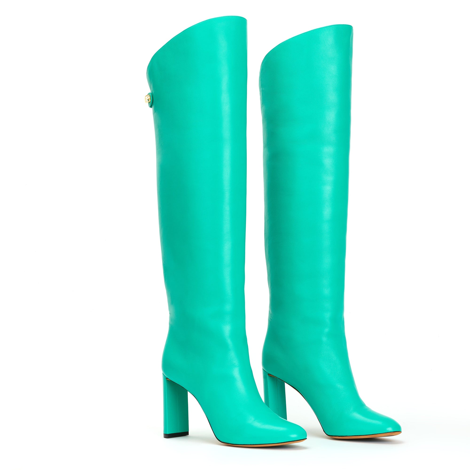 72qty DÉJÀ VU 420€ / Bottes Adriana 90 en cuir Nappa - Turquoise
