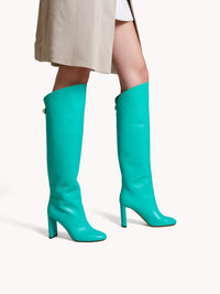 Adriana boots 90 in nappa leather - Turquoise