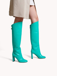 72qty DÉJÀ VU 420€ / Bottes Adriana 90 en cuir Nappa - Turquoise