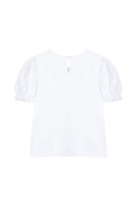 T-shirt - Marine volanté