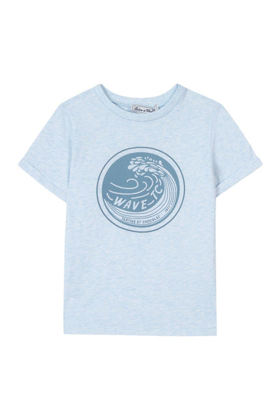 T-shirt Explorateur à impression - Bleu Ciel